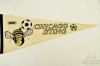 Picture of Vintage 1970s NASL Chicago Sting Defunct Soccer Pennants Felt Ylw/Black 22542