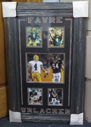 Picture of Brett Favre & Brian Urlacher 32"x20" Matted/Framed Signed Photo 28018