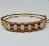 Picture of 14k Yellow Gold Bangle with Opal & Diamond  32.1g 7.5" 27075