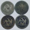 Picture of 1857, 1874 Arrows, 1876-S, 1877-S Seated Liberty Quarters 25c 28237