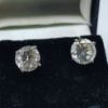 Picture of 4.0cttw - I1/K High Florescent Diamond Stud Earrings 14k White Gold 2.4g  25085