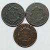 Picture of 1818, 1819, 1828 Large Date Coronet Head Large Cents 1c 3 Coins 28192