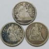 Picture of (9) 1840o - 1891 Seated Liberty Dimes w/ CC 10c Carson City 28206