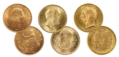 Picture of Denmark 20 Kroner Gold Frederick VIII (1908-1912) AU .2592 AGW