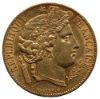 Picture of France 20 Francs Gold Early Head Ceres (1849-1851) AU .1867 AGW