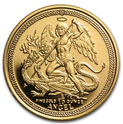 Picture of 1/10 oz Isle of Man Gold Angel (Random Date) BU