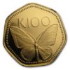 Picture of Papua New Guinea-100 Kina Gold Elizabeth II Queen Alexandra Butterfly (1990-1992) BU .3076 AGW