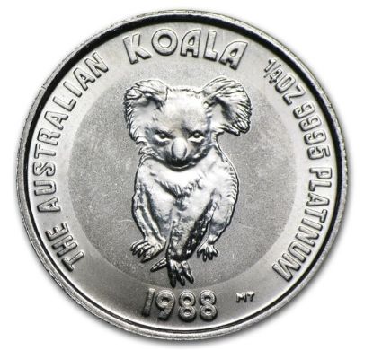 Picture of $25 Australia 1/4 oz Platinum Koala (Random Date) BU