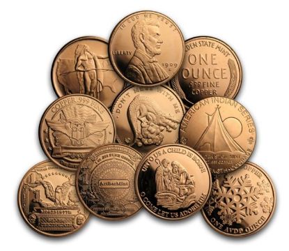 Picture of 1 oz Generic Copper Round (Random Design) 