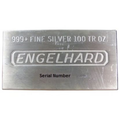 Picture of 100 oz Silver Bar - Engelhard 