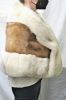 Picture of Natural Tan Mink Cape with Beige Fox Trim w Fur Hat, Menger Smart Shops 