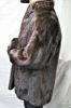 Picture of Rich Dark Brown Women's Mink Fur Coat with Cuffs for Menger Cuffs Med Length