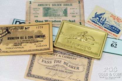 Picture of Vintage Advertising - Rever Brass Plaque Ambler PA, Irving Coal Diamond Salt, Etc