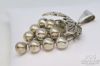 Picture of Taxco Sterling Silver Grape Cluster Pendant, 4-Row Bracelet 89g 