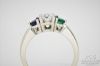 Picture of EGL .70ct VS1 H Diamond Sapphire & Emerald Ring 14k Gold