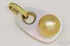 Picture of 12.69mm Mabe Pearl Mother of Pearl Pendant 18k Yellow Gold 