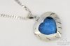 Picture of Gemstone Heart Sterling Silver Pendant, Chain Necklace 20" Ring 