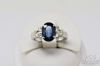 Picture of 2.3ct Blue Sapphire and Diamond Ring 18k White Gold 