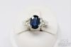 Picture of 2.3ct Blue Sapphire and Diamond Ring 18k White Gold 