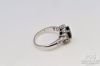 Picture of 14k White Gold 1.09ct Navy Sapphire and Diamond Oval Ring 