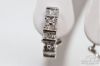 Picture of French Back Huggie Earrings .86ct Diamond and Baguette 14k White Gold 