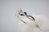 Picture of .53ct J VS Oval Diamond Ring w/ Marquee Sapphire Accents 18k 