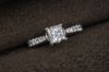 Picture of GIA .91ct D SI2 Princess Diamond Engagement Ring 14k Gold