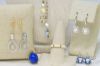 Picture of Swarovski Crystal Dangle Necklace, 3 Pairs Swarovski Earrings w/ Blue Elements