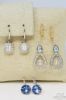 Picture of Swarovski Crystal Dangle Necklace, 3 Pairs Swarovski Earrings w/ Blue Elements