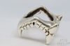 Picture of Sterling Silver Vampire Open Jaw Fangs Biker Ring