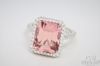 Picture of 7.38ct VS Rose Quartz 18k Ring with Halo Setting 