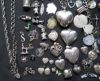 Picture of 5 Sterling Silver Charm Bracelets w/ 48 Loose Sterling Charms/Pendants