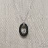 Picture of 14k Trillion Cut .61ct SI1/ i Black & White Diamond Pendant & 16" Chain