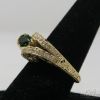 Picture of Green Tourmaline Pear Shaped 1.04 CT Egyptian Inspired 14K Gold Ring