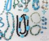 Picture of Turquoise Beaded Jewelry w/8-Necklaces, 4-Bracelets, Pair of Earrings & Stones 