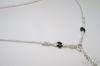 Picture of .40ct Bezeled Diamond and Black Onyx Necklace 16" 18k White Gold