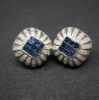 Picture of 18k 1.00cttw Sapphire and Diamond French Back Earrings