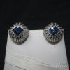 Picture of 18k 1.00cttw Sapphire and Diamond French Back Earrings