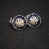 Picture of 18k Diamond & Sapphire Earrings - RBD, I2, H 0.06ct 