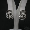 Picture of 18k 2.52cttw VS, G/H White & Black Diamond Huggie Earrings