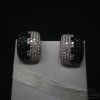 Picture of 18k 2.52cttw VS, G/H White & Black Diamond Huggie Earrings