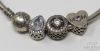 Picture of Sterling Silver Pandora Bracelets x3 w/ 11 Charms