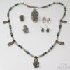 Picture of Vintage Sterling Silver Native American Storyteller Jewelry Set 