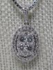 Picture of 14k White Gold 0.50ct G/H, SI Diamond Pendant & Box Chain 22.75" 