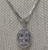 Picture of 14k White Gold 0.50ct G/H, SI Diamond Pendant & Box Chain 22.75" 