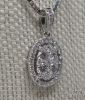 Picture of 14k White Gold 0.50ct G/H, SI Diamond Pendant & Box Chain 22.75" 