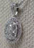 Picture of 14k White Gold 0.50ct G/H, SI Diamond Pendant & Box Chain 22.75" 