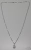 Picture of 14k White Gold 0.50ct G/H, SI Diamond Pendant & Box Chain 22.75" 