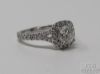 Picture of 14k White Gold .97ct H, SI2 GSI Diamond Engagement Ring