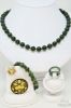 Picture of Beaded Jade Necklace, Bracelet, 2 Rings, Vintage Pins 